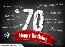 Komplimente Geburtstagskarte Zum 70 Geburtstag Happy Birthday Geburtstagsspruche Welt
