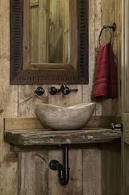 Pin By Mimie Hickey On Home In 2021 Rustic Powder Room Bathroom Farmhouse Style Small Bathroom Sinks