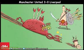 Thầy trò solskjaer khốn khổ đá 3 trận/5 ngày. Cartoon Manchester United 3 0 Liverpool Troll Football