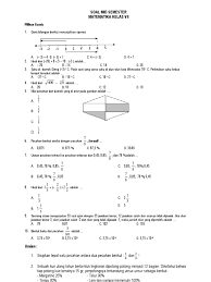 Soal ipa kelas 7 semester 2 beserta kunci jawaban. Soal Mid Semester Kelas 7