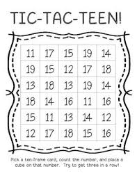 Tic Tac Teen - Teen Number Recognition Game (freebie) | Kindergarten math,  Math numbers, Math teens