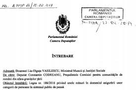 1 din 4 ianuarie 2017; Romanii Din Diaspora LipsiÈi De Drepturi Interpelare In Parlament Nu Èi Pot PlÄti ContribuÈiile La Pensii In ÈarÄ
