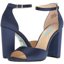 Blue By Betsey Johnson Carly Navy Satin High Heels 89 Liked On Polyvore Featuring Shoes Satin Shoe Blue Satin Heels Navy Wedding Shoes Blue Satin Shoes