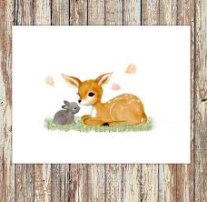 Woodland Nursery Woodland Nursery Decor Fawn Nursery Deer Nursery Children 39 S Art Baby Animals Kid 39 S Ro Deer Nursery Fawn Nursery Animal Kids Room