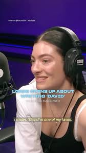 Oh the artist you are @lorde 💙 The one we always run to 🥹 #linkinbio,  #Lorde #David #Virgin