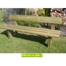 Banc de jardin dina 170 x 43,5 x 40, 5 cm. Banc Avec Dossier Classique En Bois Traite Long 2m Mobili