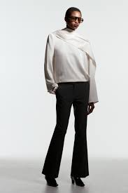 Ladies - Charcoal gray Flared Dress Pants - Size: 8 - H&M