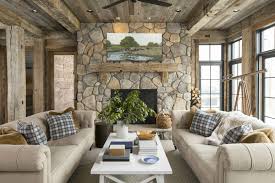 Bedding, rugs, furniture, lighting, décor, tableware, bath Rustic Lake House Design Luck Wi Martha O Hara Interiors