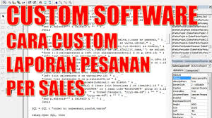 Custom Software Cara Custom Laporan Pesanan Per Sales Custom Software Cara