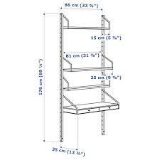 Ces façades de tiroir sont des conceptions personnalisées moulues sur une machine cnc. Svalnas Combinaison De Bureau Murale Bambou 86x35x176 Cm Ikea