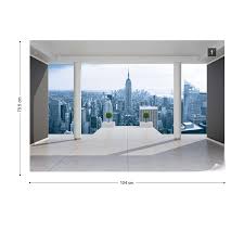 Maybe you would like to learn more about one of these? New York City Skyline 3d Penthouse View Wall Paper Mural Buy At Abposters Com