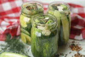 Turn off the heat, then carefully pour the hot liquid into the jar over the cucumbers. Easy Homemade Refrigerator Dill Pickles The Farm Girl Gabs