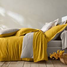 Housse de couette en flanelle de coton. Linge De Lit Bicolore Flanelle Blancheporte