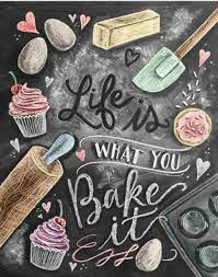In a home kitchen, a chalkboard can perform many roles. Pin By Sandy Peters On Chalkboard Art Baking Art Chalkboard Art Kitchen Chalkboard