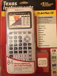 New Texas Instruments Ti 84 Plus Ce White Color Graphing Calculator Silver Ed Texasinstruments Graphing Calculator Color Graphing Calculator