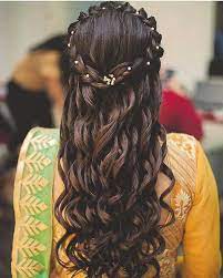 You might want to straighten out your curly hair to make this hairstyle look even more interesting. 19 Best Indian Bridal Hairstyle Magicpin Blog