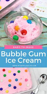 No Churn Bubble Gum Ice Cream Recipe Bubble Gum Ice Cream Ice Cream Ice Cream Party