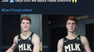Kevin huerter confident hawks can beat knicks. Hawks Use White Player Kevin Huerter To Promote Martin Luther King Jerseys Blacksportsonline