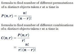 Permutation Npr Combination Ncr Formula Calculator Permutations And Combinations Combination Formula Math Formulas