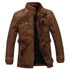 Winter Warm Fleece Men S Leather Bomber Jacket Leather Jacket Style Leather Jacket Men Stylish Leather Jacket