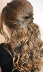 Try it with curls and you will create an amazing hairstyle. Hairstyle Half Up Half Down Curls