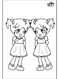 You can draw as you like. Girls 3 Children Coloring Page
