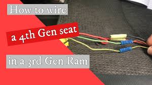 Dodge 2008 ram chassis cab owner manual. How To Wire A 4th Gen Seat In A 3rd Gen Ram Youtube