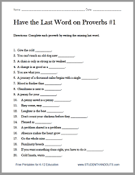 We did not find results for: Complete The Proverbs Worksheets Student Handouts