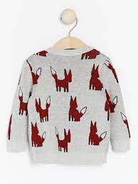 Animal knitted roll neck oversized jumper with metallic detailing throughout the yarn. Knitted Jumper With Animals Lindex Europe