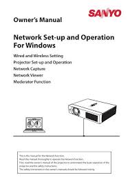 Works with all windows versions. Network Set Up And Operation For Windows Plc Wxu700a Sanyo