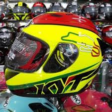 Unboxing helm kyt rc seven.persiapan buat mudik 2019. Helm Kyt Rc7 Motif 14 Yellow Fluo Blue Full Face Shopee Indonesia