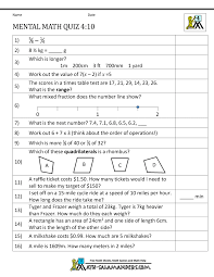 Aligned to every concept a student learns in grade 4 math. Mental Math 4th Grade