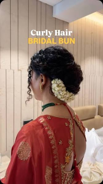 Curly Bun Hairstyle For Wedding