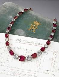 Diamondsinthelibrary Designed As A Riviere Of Marieantoinettesplayhouse Ruby And Diamond Necklace Jewels Jewelry
