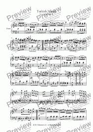 It imitates the sound of turkish janissary bands. Turkish March For Solo Piano Download Sheet Music Pdf File