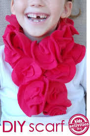 Easy Diy Fleece Scarf Kids Can Make Kids Scarf Diy Scarf Sewing Kit Gift