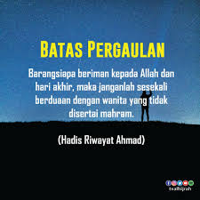 Batas pergaulan lelaki dan perempuan. Facebook