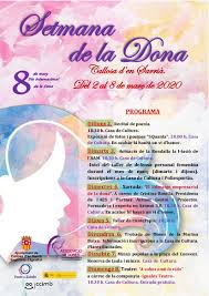 El próximo miércoles 20 de mayo a las 19:00 realizaremos el evento postergado del dia internacional de la mujer, international women's day. Semana De La Mujer Setmana De La Dona Ajuntament Callosa D En Sarria