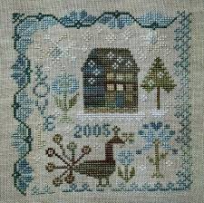 Snow Garden Anniversaries Of The Heart Cross Stitch Sampler Patterns Cross Stitch Samplers Blackbird Designs