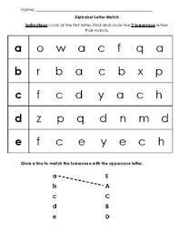 This is a collection of free, printable worksheets for teaching eal students the alphabet. Alphabet Letter Match A Z Lower Uppercase Tpt