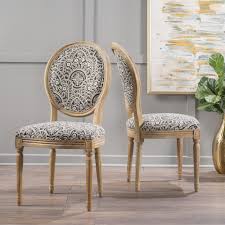 Browse our range of styles and colours. Black And White Patterned Fabric Dining Chair Set Of 2 Nh752003 Noble House Furniture