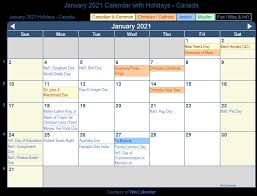 You will get a better understanding of where your time has you can even sync the calendar to your mobile phone so you can see your schedule where ever you are. Print Friendly January 2021 Canada Calendar For Printing