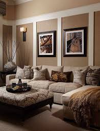 Try playing with a grey. 10 Beautiful Living Rooms With Brown Walls