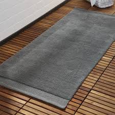 This set provides all your bathroom rug and mat necessities with 5 beautiful pieces each designed for a specific purpose in your bathroom! Shop Surface Dark Grey Bath Runner Lush Runner Lays It On Thick Crafted Using An Innovative Spinning Proces Bathroom Runner Rug Modern Bath Mat Diy Carpet
