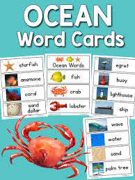 Ocean Word Cards Prekinders