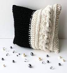 Especially if what life throws your way is a family full of conniving backstabbers dressed in matching shades of unassuming. Amazon Com Cable Knit Decorative Throw Pillow In Textured Cable Pattern Handmade In Black And White Chunky Wool Yarn 14x14 Handmade