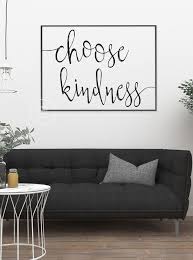 Choose Kindness Wall Decor Large Wall Art Living Room Etsy Large Wall Art Living Room Wall Art Decor Living Room Simple Wall Decor
