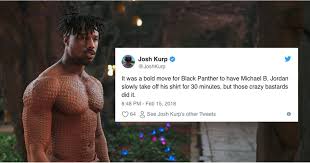 Today it was announced that michael b. Reactions To Michael B Jordan In Black Panther Popsugar Entertainment