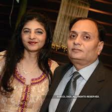 Neha Goel and Sunil Goel during Kyrav Madan's first birthday party, held at  Le Meridian, New Delhi,