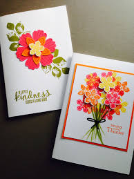 Two Cards Made With Stampin Up Products At The Moreton Shores Rsl Retirement Home Petite Petals Flower Stamps Flower Cards Thanks Card Floral Cards